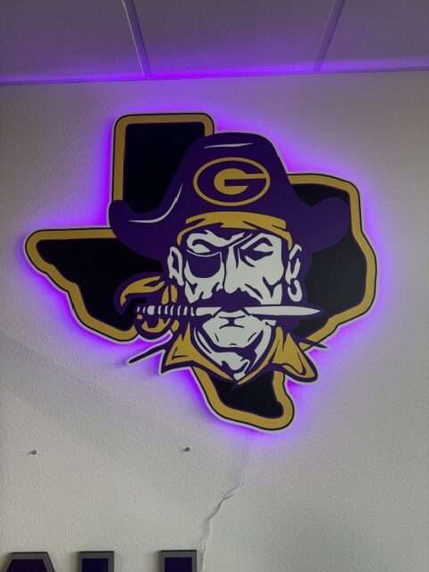 L.E.D. Backlit Mascot Sign